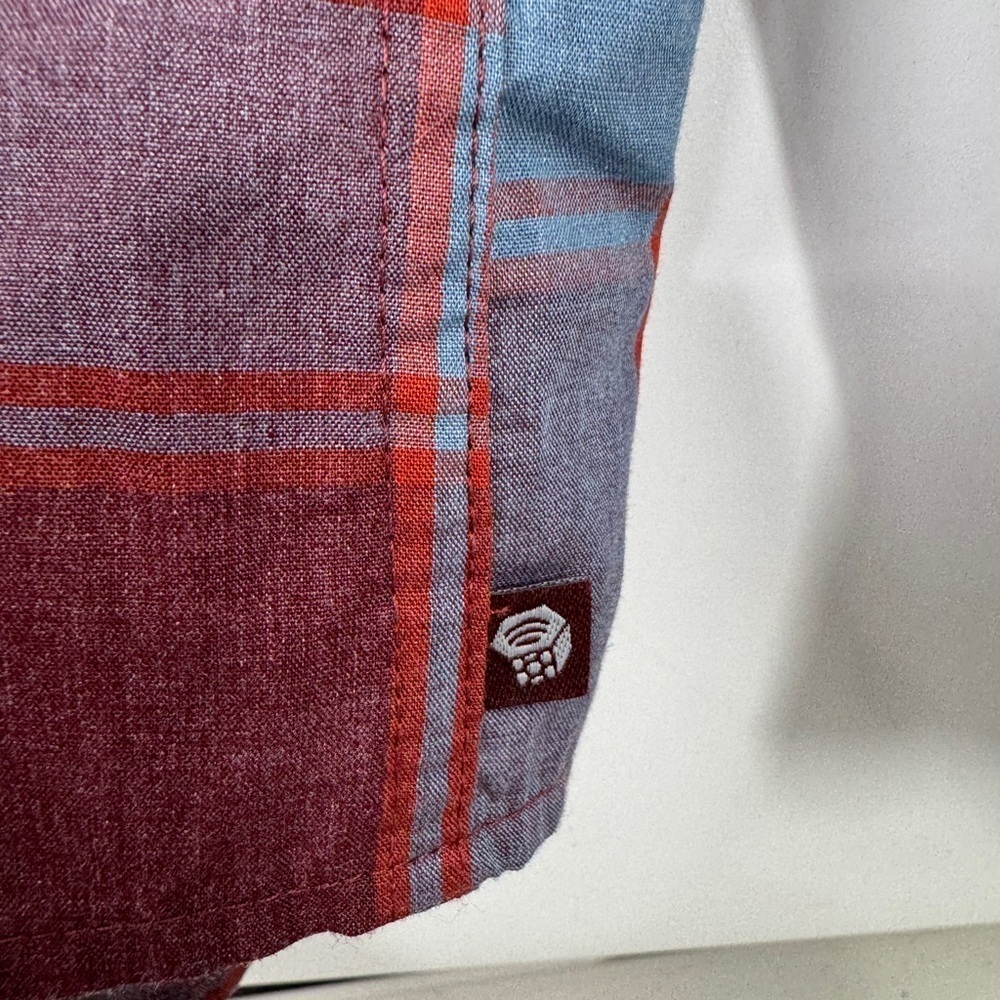 Mountain Hardwear Mens Long Sleeve Button Up Red Plaid Outdoor Shirt XL - Picture 2 of 6